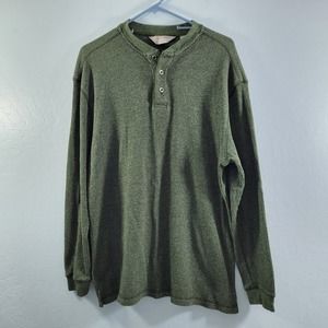 Taylor & Henry Men's 3 Button Pull Over Thermal Sweater Size L 112322-0037